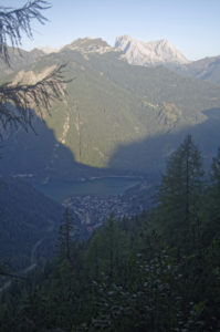 Lake Alleghe from a high vantage point
