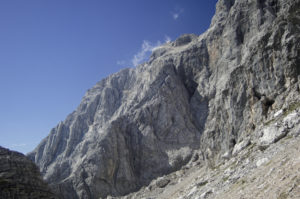 Coming up to the start of the Via Ferrata