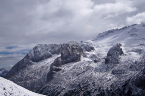 A great view of the left hand side of Marmolada, looking as dramatic as ever