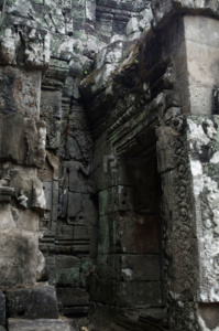 Another doorway at the Bayon temple with intricate carvings