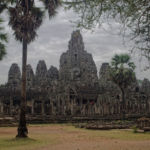 My first full view of Bayon temple. Taken from the Tuk-tuk as we drove past, My first full view of Bayon temple. Taken from the Tuk-tuk as we drove past,