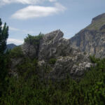 Looking up towards Sella Looking up towards Sella