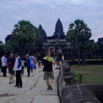 Looking back at the temple Looking back at the temple