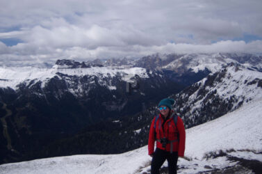A view of Gemma on the ridgeline path and a view back down the valley back from where we had came from A view of Gemma on the ridgeline path and a view back down the valley back from where we had came from