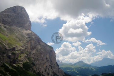 Yet another view of Sassongher Sassongher under blue skies