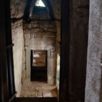 Looking back down into the outer gallery in the Bayon temple Looking back down into the outer gallery in the Bayon temple