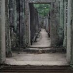 Another empty corridor in the Bayon temple, once though to have been covered by wood Another empty corridor in the Bayon temple, once though to have been covered by wood
