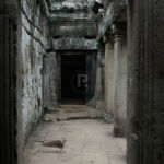 Empty corridor in the Bayon Temple Empty corridor in the Bayon Temple
